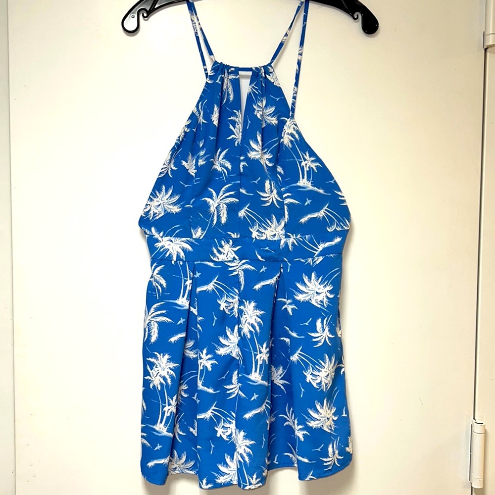 HOLLISTER SUMMER ROMPER IN BLUE AND WHITE
